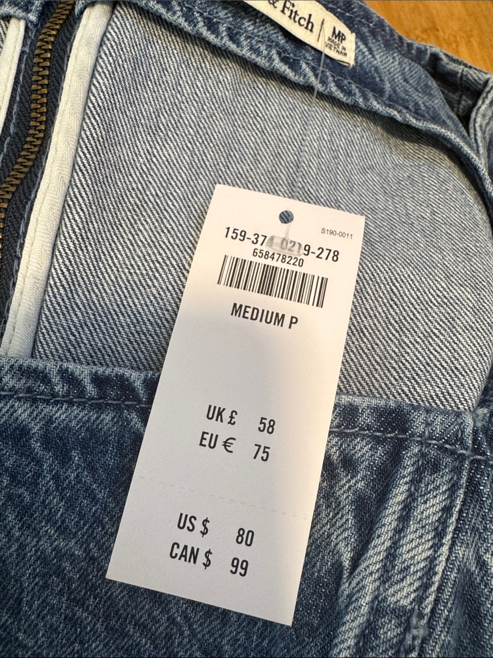 Abercrombie & Fitch Blue Denim Midi Dress - Picture 3 of 3